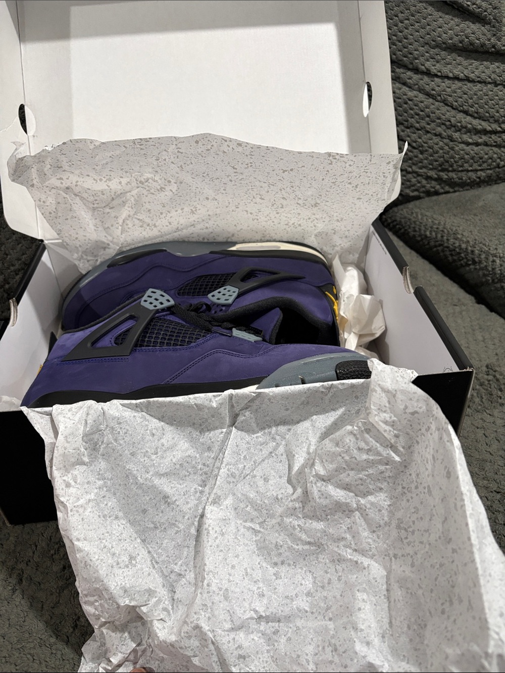 Jordan Air Jordan 4 Retro Black/Imperial Purple - Picture 8 of 9